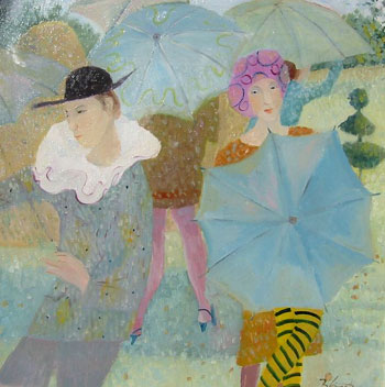 Brenda Lenaghan RSW 'Umbrellas'