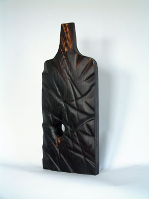 Neil Martin 'Ash Vessel I, carved and scorched'